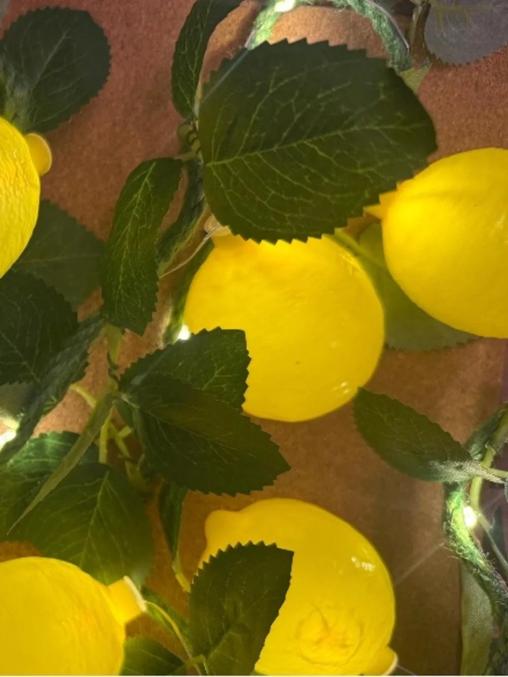 Lemons + Leaves Garland String Lights Party Decor 18 Lemons 5 Ft Mediterranean
